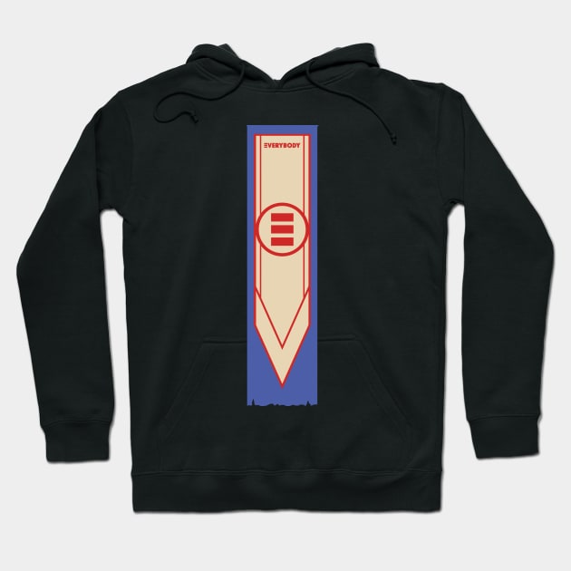 Everybody Logic Banner Sticker Hoodie by crossroadsts